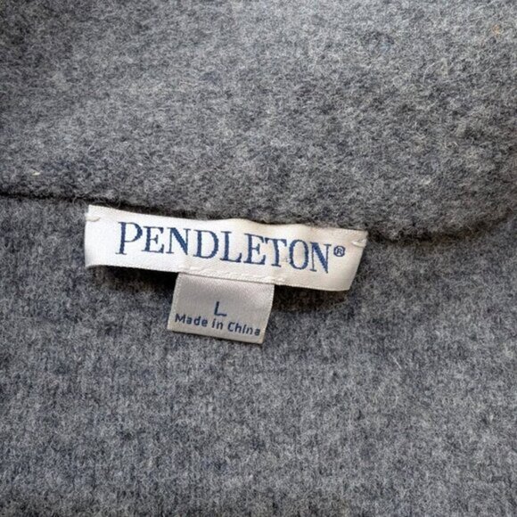 Pendleton Grey Wool jacket Women Size Large - Picture 9 of 10